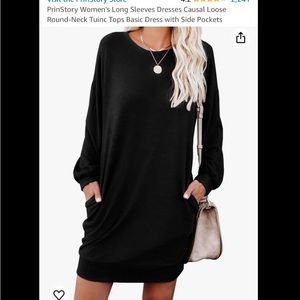 PrinStory Long Sleeve Sweatshirt Dress